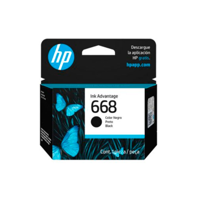 Hp Cartucho 7Fp37Vl 668 Negro