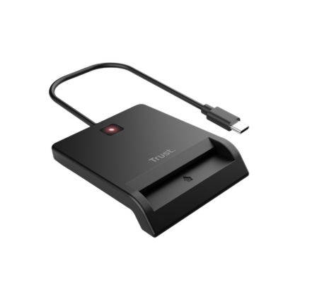 Lector De Smart Card Trust Primo 26253 Usb-C Para Dni Electrã³Nico Con Adaptador Usb-A