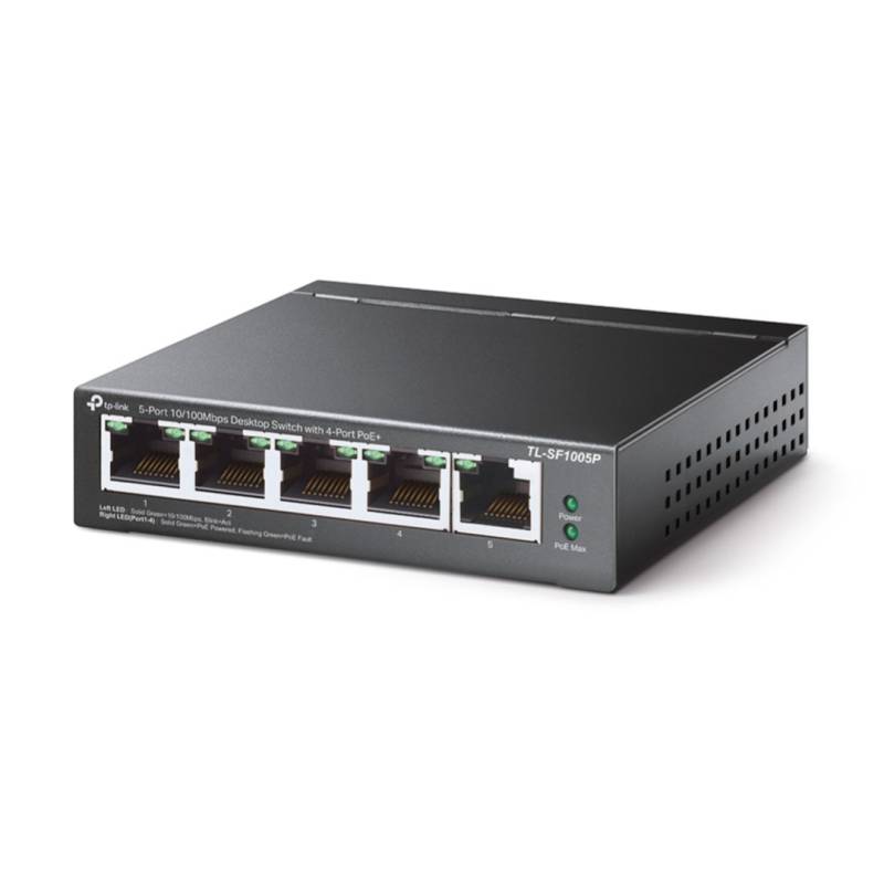 Switch Tp-Link Tl-Sf1005P 5 Puertos 10/100 4 Poe