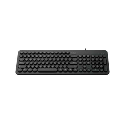 Teclado Ku334 Viewsonic Usb Español Teclas Redondas Negro