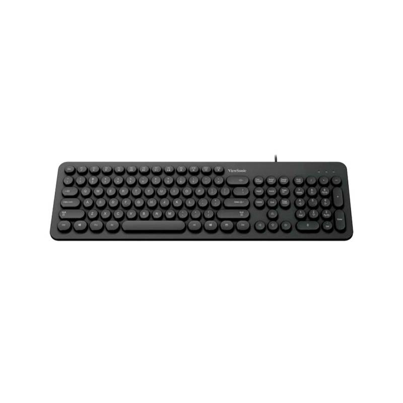 Teclado Ku334 Viewsonic Usb Español Teclas Redondas Negro