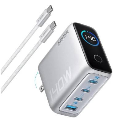 Cargador Anker B2697 Gan 140W Pd 3.1 3 Usb-C + Usb-A