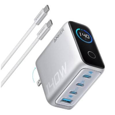 Cargador Anker B2697 Gan 140W Pd 3.1 3 Usb-C + Usb-A