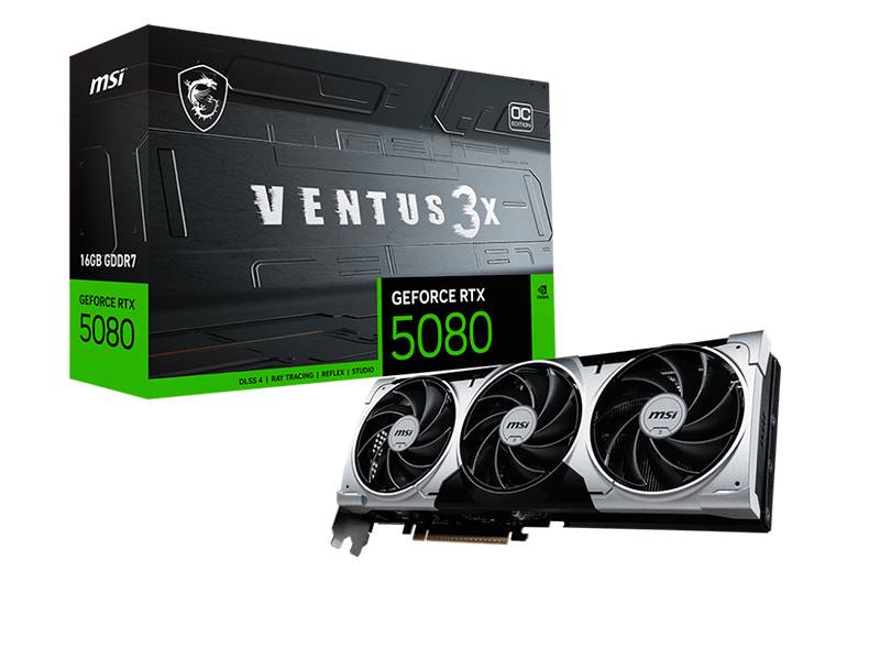 Tarjeta De Video Msi Nvidia Gforce Rtx 5080 16Gb Ventus 3X Oc Plus