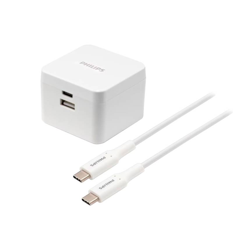 Cargador De Pared Dlp3523W/37 Philips Gan 60W Blanco