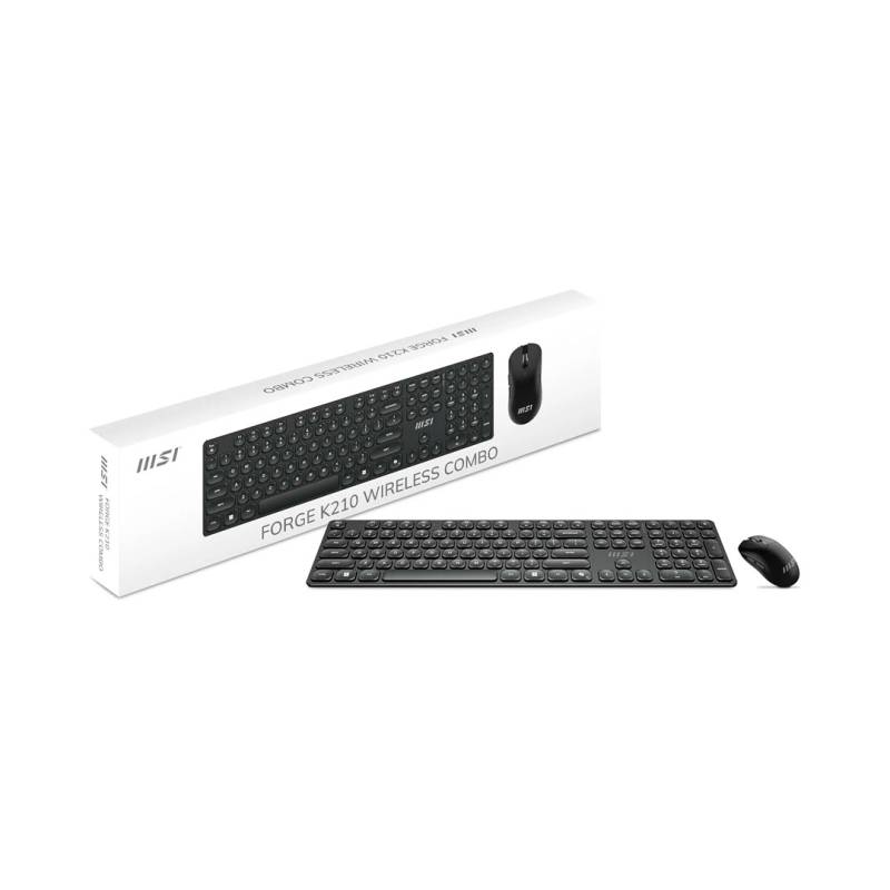 Combo Teclado Y Mouse Inalámbrico Forge K210 Wireless Combo Msi Recargable Españo