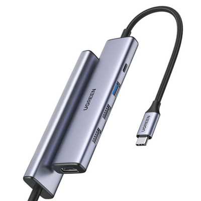 Hub Usb-C 5 En 1 Cm478 15495 Ugreen Hdmi 4K Aluminio Plateado