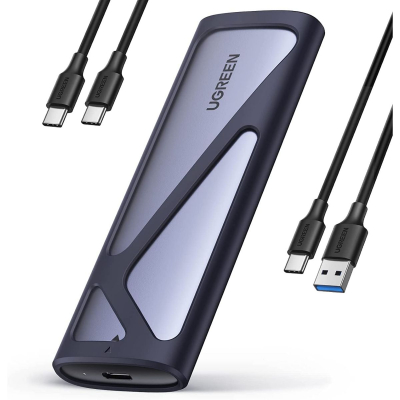 Gabinete Ssd M.2 90264 Ugreen Nvme Sata M.2 Usb-C 3.2 Gen2 Black.