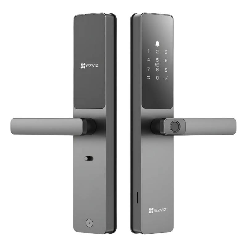 Cerradura Inteligente Ezviz Dl05 Cilindro 6068 Wi-Fi Bluetooth Huella Digital Ip65 Gris