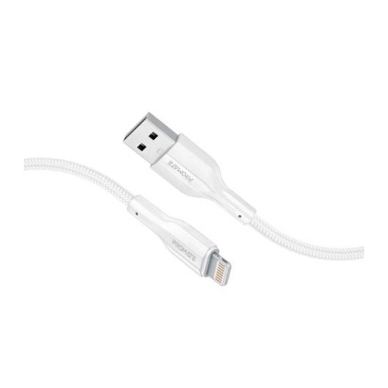 Promate Xcord-Ai200.White Cable Usb-A A Lightning 2M