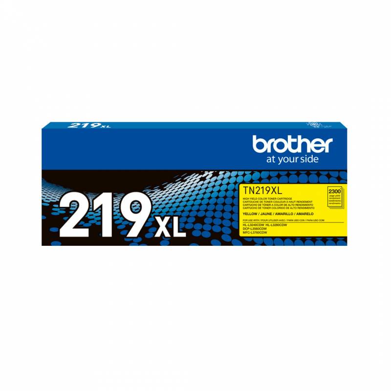 Toner Brother Original Tn219Xl Amarillo. Rendimiento 3.000 Copias.