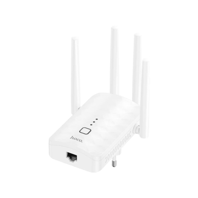Repetidor Wi-Fi Hi35 189358 Hoco 300 Mbps 4 Antenas Blanco