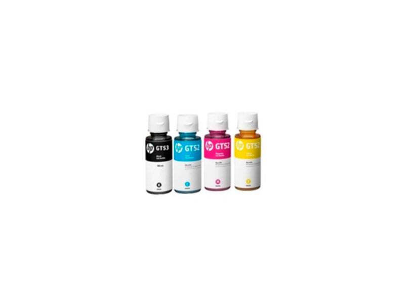 Pack 4 Botellas De Tintas Hp Gt52/Gt53 Cyan/Magenta/Yellow.