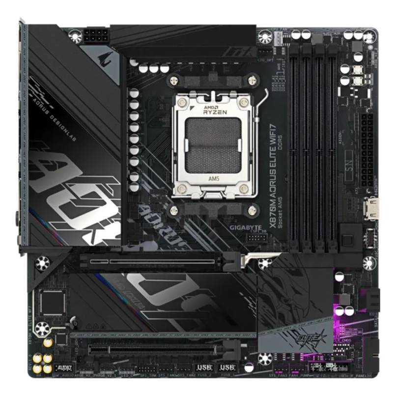 Placa Madre X870M Aorus Elite Wifi 7 Gigabyte Micro Atx Am5