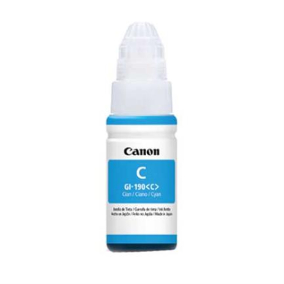 Botella De Tinta Original Canon Gi-190 C Cian 70 Ml Â€“ 0668C001Ac