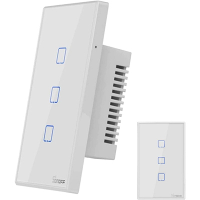 Interruptor Inteligente T2Us3C-Tx 6920075742053 Sonoff Wi-Fi/Rf Blanco 3 Gang