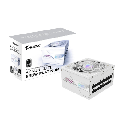 Fuente Aorus Elite P850W Ice 850W Atx 3.1 80 Plus Platinum Modular Blanca
