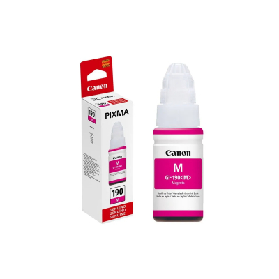 Botella De Tinta Original Canon Gi-190 M Magenta 70 Ml Â€“ 0669C001Ac