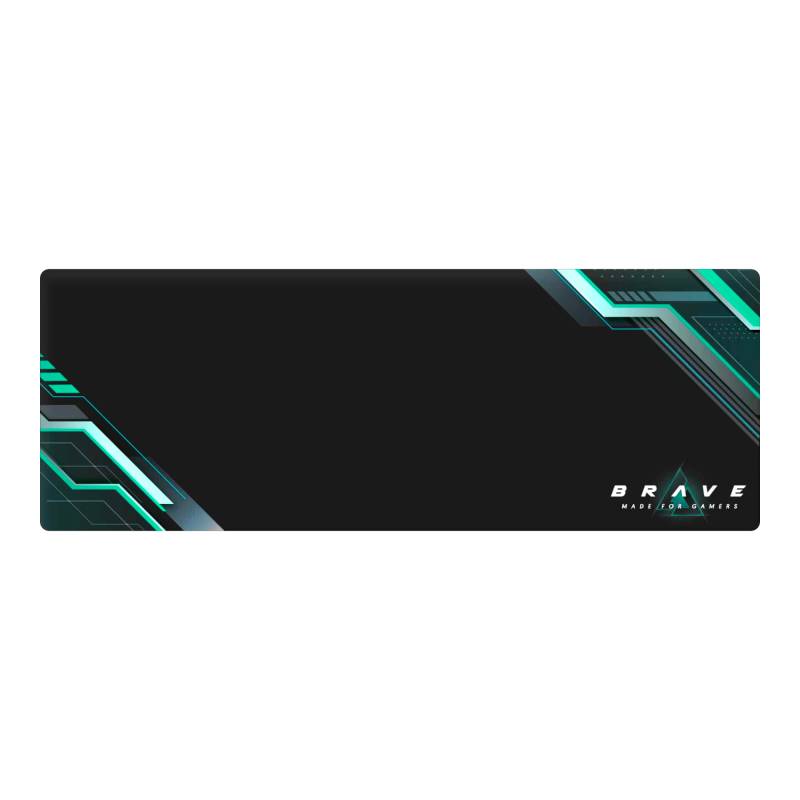 Mousepad Gaming Unno Tekno Brave Xl 800 Ã— 300 Mm Antideslizante Negro/Verde