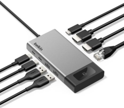 Hub Usb-C Belkin Connect Inc027Dqsgy 8 En 1 Dual Hdmi 4K 60Hz Usb 3.2 Ethernet Pd 100W