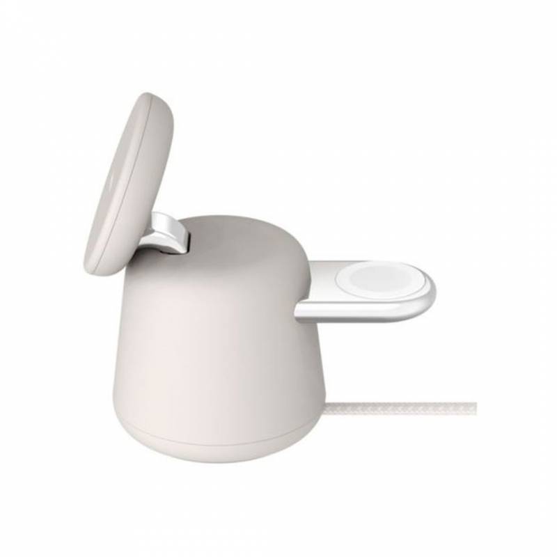 Soporte Y Cargador Inalambrico 2 En 1 Belkin Wiz020Vfh37 Qi2 15W Blanco
