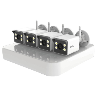 Kit De Cã¡Maras Ip Wifi Zkteco C7C24 3Mp Full Color Con Nvr 4 Canales