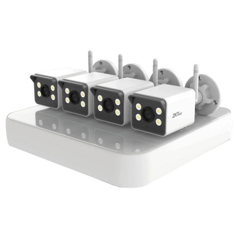 Kit De Cã¡Maras Ip Wifi Zkteco C7C24 3Mp Full Color Con Nvr 4 Canales