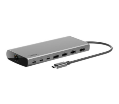 Hub Belkin Inc015 8 En 1 Usb-C 10Gbps Dual Hdmi 4K Ethernet Pd 100W