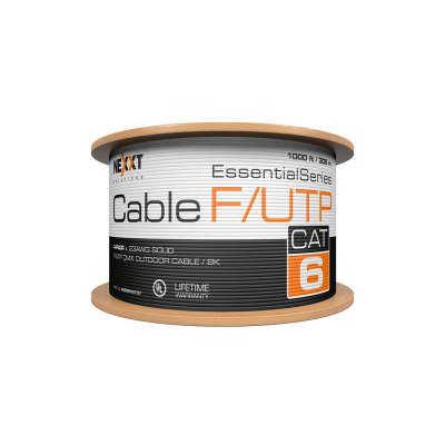 Bobina Cable De Red Nexxt Essential Cat6 U/Utp Cmx 305M Negro Neb-Utp6Outbk