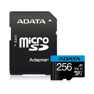 Tarjeta Microsdxc 256Gb Clase 10 C/Adaptador Adata Ausdx256Guicl10A1-Ra1