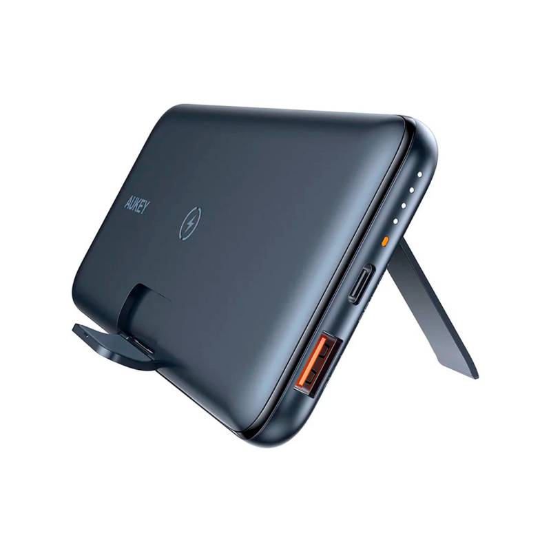 Power Bank Pb-Wl02 Aukey Basix Pro Series 10000Mah Usb-C Usb-A Inalámbrico Negro