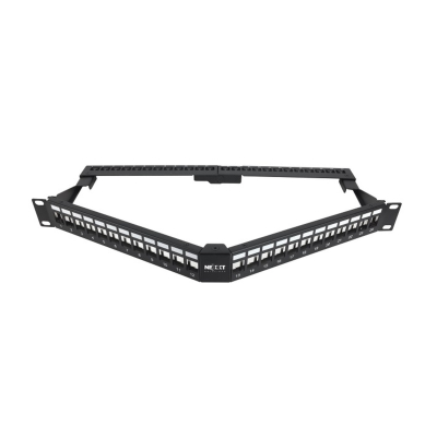 Patch Panel Nexxt Angulado Modular 24 Puertos 1U S/Ftp Pcgpsmo1U24Anbk