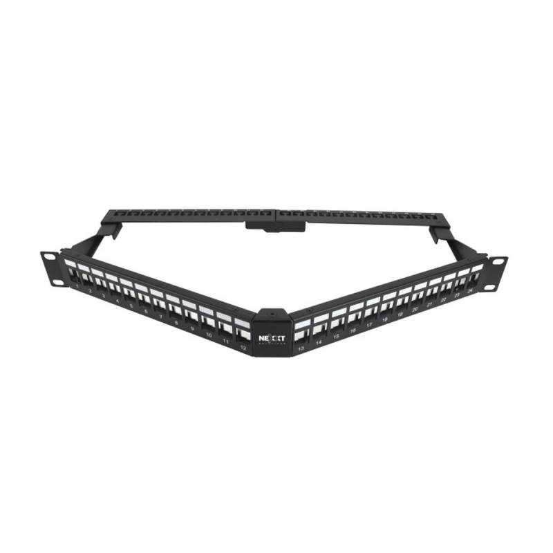 Patch Panel Nexxt Angulado Modular 24 Puertos 1U S/Ftp Pcgpsmo1U24Anbk