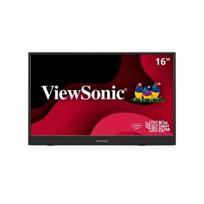 Monitor Led Portátil 15.6 Va1653 Viewsonic Full Hd Hdmi Usb Usb-C Black
