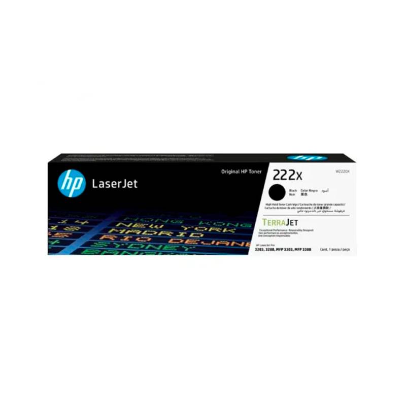 Toner Original Hp W2220X (222X) Negro. Rendimiento 3.200 Copias.