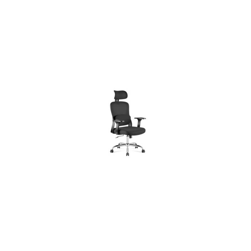Silla Ergonã³Mica De Oficina Mark Adler Manager 3.2 Black Con Apoyacabezas Y Soporte Lumbar Ajustables