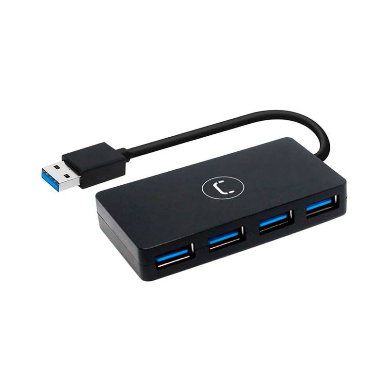 Hub Unno 4 Puertos Usb 5Mbps Usb 3.0 Compatible