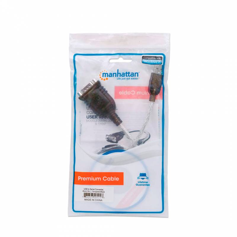 Conversor Manhattan 205153 Usb A 1X Serie (Packing En Bolsita)