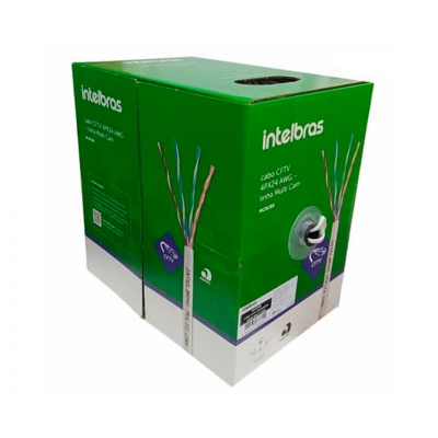 Cable Intelbras Utp Cat 6 Interior 305 Mts 100% Cobre