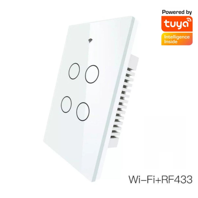 Interruptor Táctil De Pared Ws-Us2-Rfw-N Wh Oem Wi-Fi/Rf433 Blanco 2 Botones