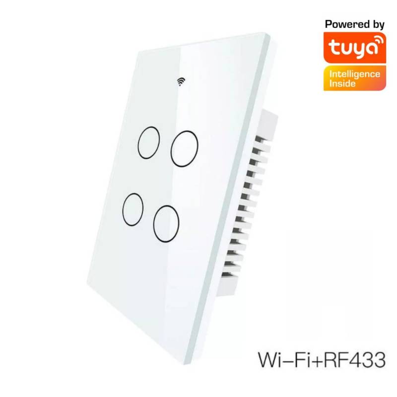 Interruptor Tã¡Ctil De Pared Ws-Us2-Rfw-N Wh Oem Wi-Fi/Rf433 Blanco 2 Botones