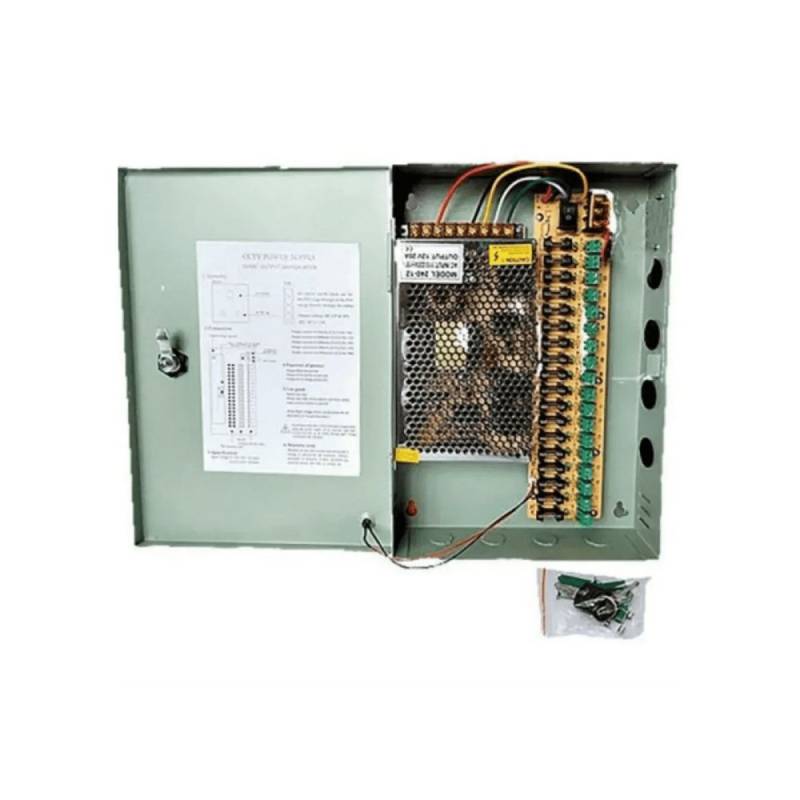 Fuente De Alimentación Zk-30A-18Ch Zk-30A-18Ch Zkteco 12V 30A 18 Canales