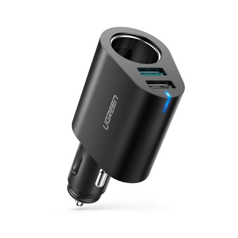 Cargador Auto Cd166 40736 Ugreen Dual Usb Carga Rápida Negro